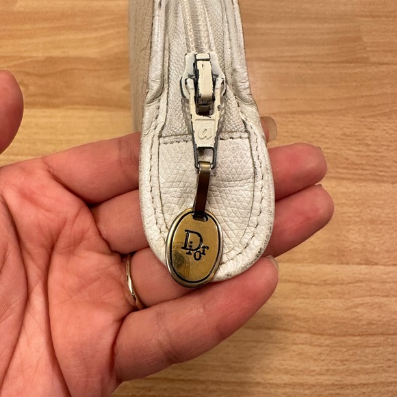 AUTHENTIC Christian Dior Vintage Honeycomb Monogram Zipper Clutch - Picture 6 of 8